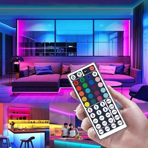 SNKIZN DC12V 44 مفتاح تحكم عن بعد بالأشعة تحت الحمراء، صندوق التحكم المعدل، محول إمداد الطاقة 3A، لـ 5050 3528 2835 RGB LED شريط إضاءة مرن in Saudi Arabia
