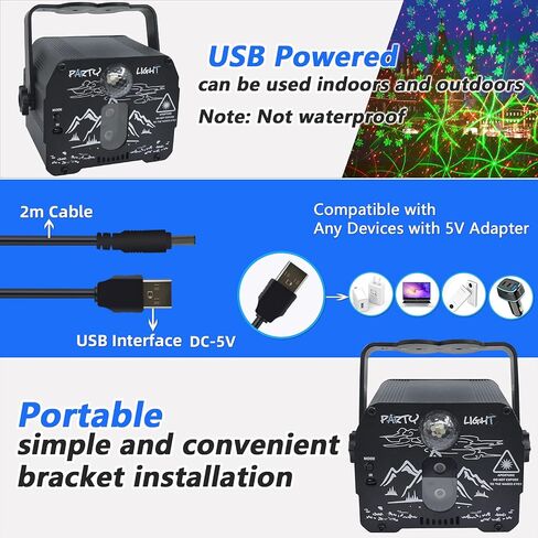 أضواء دي جي للحفلات مع جهاز تحكم عن بعد، ضوء مسرح كرة ديسكو صغير محمول، صوت منشط USB يعمل بالطاقة الساطعة RGB LED مصباح ضوئي لديكور الغرفة والمنزل وهدية عيد الميلاد وبار الهذيان كاريوكي عيد الميلاد in Kuwait