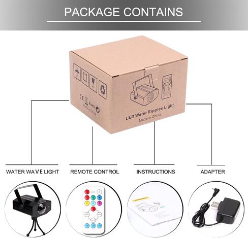 7 RGBW Color Water Effect Lights,KOOT Water Wave Lights Projector Stage Party Lights, Water Effect Strobe Ripples Lighting with Remote for Christmas Wedding Home Karaoke Disco Halloween Kids Room in Saudi Arabia