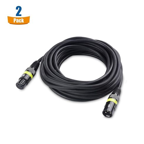 كابل ماترز 2-حزمة 22AWG كابل DMX لإضاءة المسرح 25 قدم / 7.6 متر مع موصل XLR ذو 3 دبابيس in Kuwait