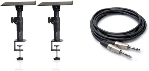 Gator Frameworks Desktop Clamp-On Studio Monitor Stand and Isolation Pad Bundle for Small Studio Monitors - Set of 2 Stands and 2 Pads in Saudi Arabia