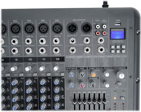 خلاط Rockville 18 قناة 6000 واط يعمل بالطاقة مع USB، التأثيرات/16 XDR2 Mic Pres (RPM1870) in Kuwait