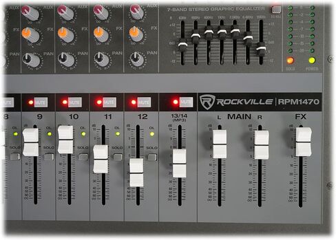 خلاط Rockville 18 قناة 6000 واط يعمل بالطاقة مع USB، التأثيرات/16 XDR2 Mic Pres (RPM1870) in Kuwait