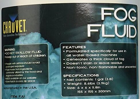 CHAUVET DJ FJ-U Fog Fluid, 1 Gallon, CLEAR 1-Gallon (Packaging May Vary) in Saudi Arabia