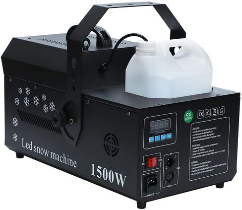 1500 واط آلة صنع الثلج صانع الثلج مرحلة عرض عيد الميلاد ديكور 3 في 1 LED آلة ندفة الثلج DMX تأثير عرض الثلج مع جهاز تحكم عن بعد لحفلات DJ وحفلات أعياد الميلاد in Kuwait