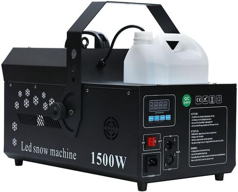 1500 واط آلة صنع الثلج صانع الثلج مرحلة عرض عيد الميلاد ديكور 3 في 1 LED آلة ندفة الثلج DMX تأثير عرض الثلج مع جهاز تحكم عن بعد لحفلات DJ وحفلات أعياد الميلاد in Kuwait