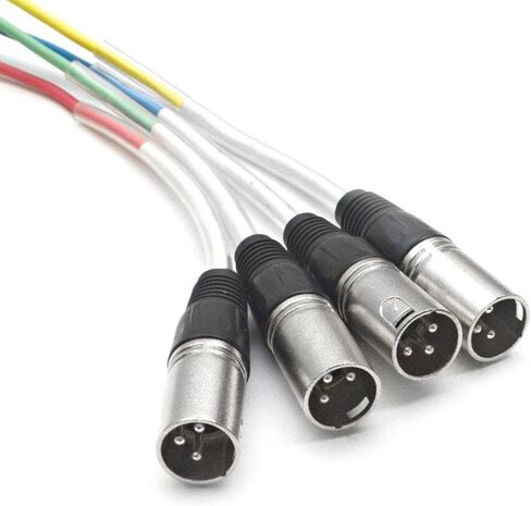Seismic Audio - 4 Channel XLR Snake Cable - 5 Feet Long - Pro Audio Snake for Live Live, Recording, Studios, and Gigs - Patch, Amp, Mixer, Audio Interface 5' in Saudi Arabia
