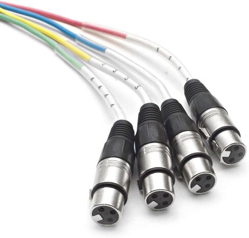 Seismic Audio - 4 Channel XLR Snake Cable - 5 Feet Long - Pro Audio Snake for Live Live, Recording, Studios, and Gigs - Patch, Amp, Mixer, Audio Interface 5' in Saudi Arabia