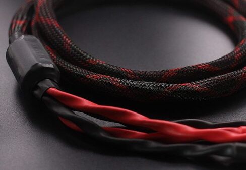 k4B-2B Bi-Wire Speaker Cable, 2.5M (8.2ft) PER Wire, 1pair Set (Total 12 Banana Plugs), Black, Male-to-Male, Outdoor, FCC Certified in Kuwait
