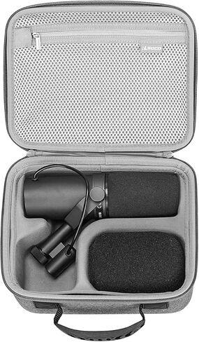 RLSOCO Case for Shure SM7B Dynamic Vocal Microphone & Shure MV7+ / MV7X / MV7 Podcast Dynamic Microphone (Black) in Kuwait