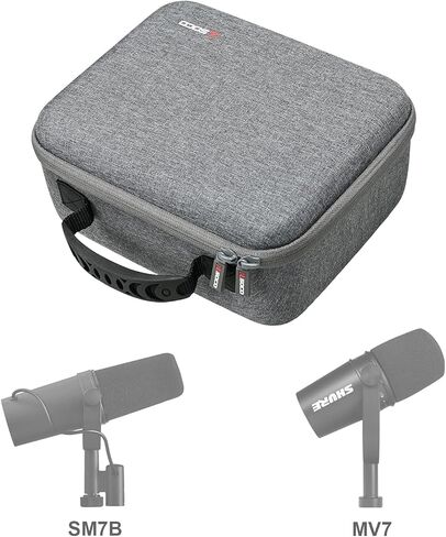 RLSOCO Case for Shure SM7B Dynamic Vocal Microphone & Shure MV7+ / MV7X / MV7 Podcast Dynamic Microphone (Black) in Kuwait