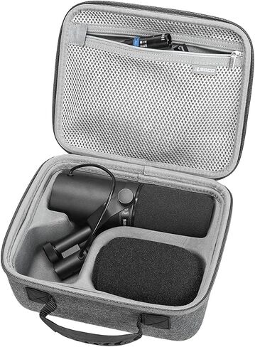RLSOCO Case for Shure SM7B Dynamic Vocal Microphone & Shure MV7+ / MV7X / MV7 Podcast Dynamic Microphone (Black) in Kuwait