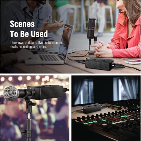 NEEWER Phantom Power Convertible 48V/12V Output, Up to 40h Working Time Portable Rechargeable Cordless Power Source with USB C Cable for Interview/Condenser Microphone, Outdoor Audio Interface, PP1 in Saudi Arabia
