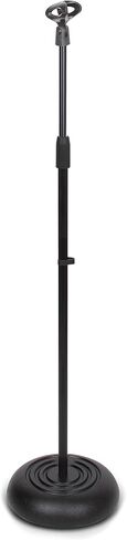 PYLE-PRO Microphone Stand - Universal Mic Mount with Heavy Compact Base, Height Adjustable (2.8’ - 5’ ft.) - PMKS5 in Saudi Arabia