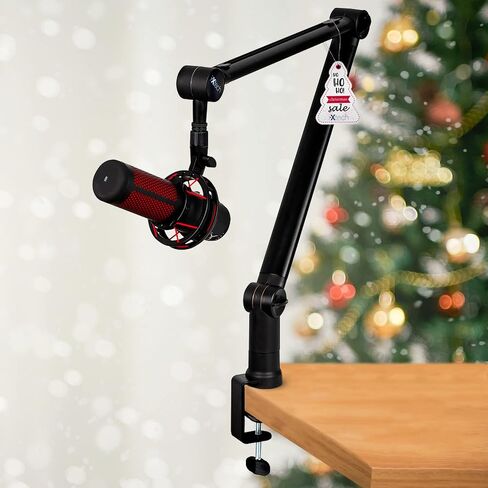 IXTECH Microphone Boom Arm with Desk Mount, 360° Rotatable, Adjustable and Foldable Scissor Mounting for Podcast, Video Gaming, Radio and Studio Audio, Sturdy and Universal - Elegance Model in Kuwait