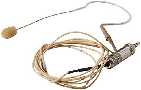 PYLE-PRO Double Over Ear Microphone Headset - fessional Hands Free Omnidirectional Wired Audio Boom Condenser Microphone Headset w/ 4 Pin Mini XLR, 1.2m Cable, and Windscreen - Pyle PMHMS20 (Beige) in Saudi Arabia