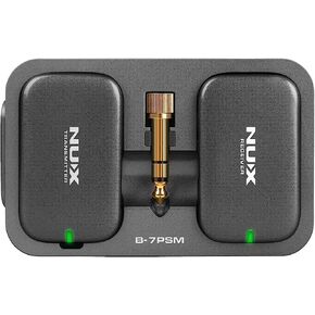 NUX B-7PSM 5.8 جيجا هرتز نظام مراقبة لاسلكي داخل الأذن، ستيريو IEM، حافظة شحن متضمنة، نقل صوت ستيريو، مصمم للعروض الحية وتدريبات الفرقة، غير مناسب للممارسة الصامتة الشخصية in Kuwait