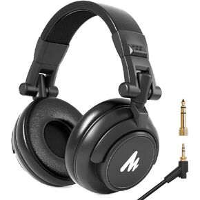MAONO 50MM Drivers Over Ear Studio Headphones, AU-MH501 Stereo Monitor Closed Back Headphones, Lightweight Foldable Design for Smartphone, Computer, Podcast, Mixer, Music, DJ