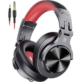 OneOdio A71 Hi-Res Wired Over-Ear Studio Headphones for DJ, Mixing - Black | headphone for studio recording, monitoring and mixing, with foldable design, 3.5mm/6.35mm jacks connect to PC, computer, DJ in Saudi Arabia