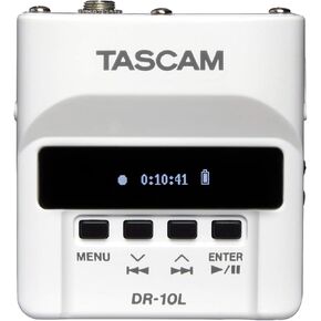 TASCAM Micro Portable Digital Audio Recorder with Lavalier Microphone, AV recording, interview recording 24-Bit/48 kHz BWAV File Format, Black (DR-10L) in Kuwait