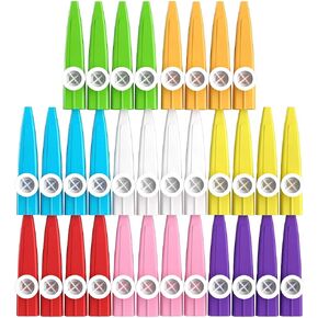 32 Pieces 8 Colors Plastic Kazoos Musical Instruments for Party, Early Childhood Education Gifts, Perfect for Fun Gathering & Classroom