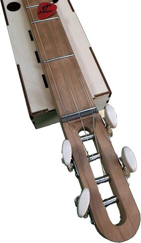 Mountain Dulcimer KIT All WOOD Build-it-Yourself 4-String Dulcimer with CHERRY neck. FUN and EASY to Build and PLAY! Great for Travel, GIFT, Group or Homeschool Activity - DIY Kit - Made in USA in Saudi Arabia
