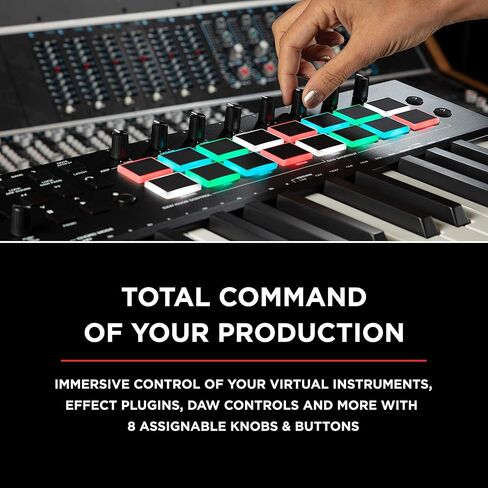 MIDI Controller Bundle - 25-Key USB MIDI Keyboard Controller with Beat Pads, Sustain Pedal and Software Suite - M-Audio Oxygen Pro 25 and SP-2 in Kuwait