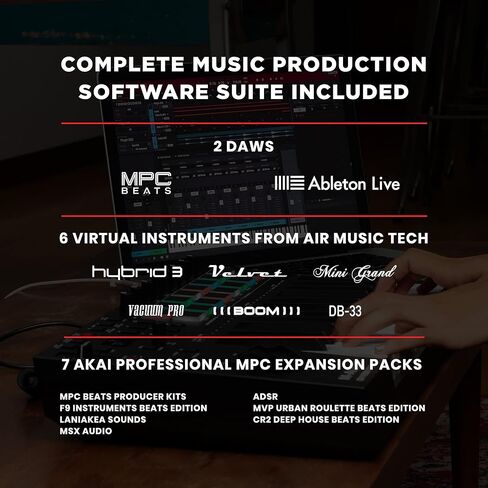 MIDI Controller Bundle - 25-Key USB MIDI Keyboard Controller with Beat Pads, Sustain Pedal and Software Suite - M-Audio Oxygen Pro 25 and SP-2 in Kuwait