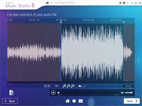 Audio Recorder and Editor - professional sound studio for recording, editing and playing all common audio files: WAV, AIFF, FLAC, MP2, MP3, OGG for Windows 11, 10, 8.1, 7 in Kuwait