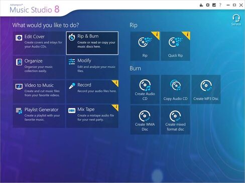 Ashampoo Audio Recorder and Editor - professional sound studio for recording, editing and playing all common audio files: WAV, AIFF, FLAC, MP2, MP3, OGG in Kuwait