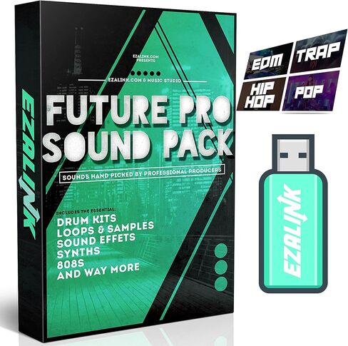 100Gb Sound Pack 100,000+ Samples for MPK, Maschine, Logic, Reason, Ableton, FL Studio One | 808s, Drums, Loops, MIDI, Instruments, Effects | HipHop, Trap, Pop, EDM Music Production USB in Saudi Arabia