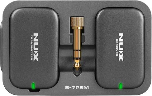 NUX B-7PSM 5.8 جيجا هرتز نظام مراقبة لاسلكي داخل الأذن، ستيريو IEM، حافظة شحن متضمنة، نقل صوت ستيريو، مصمم للعروض الحية وتدريبات الفرقة، غير مناسب للممارسة الصامتة الشخصية in Kuwait