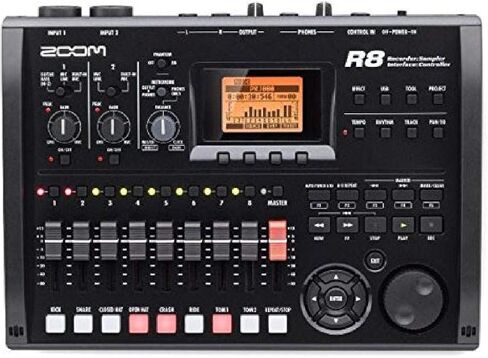 زووم مسجل متعدد المسارات R16 لسطح الطاولة، واجهة، وحدة تحكم، 8 مدخلات اكس ال ار كومبو، 16 مسار، واجهة صوت USB، ميكروفون مكثف ستيريو مدمج، 135 تأثير مدمج in Kuwait