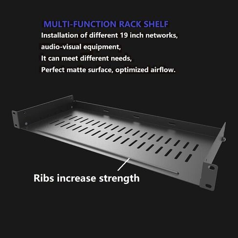 1U Vented Server Rack Shelf Disassembled 10 inches Deep No Lip | Universal Rack Tray for 19 Inches Network Cabinet or Server Rack in Kuwait