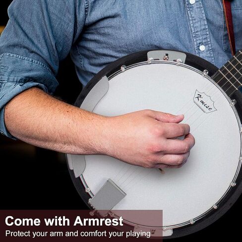 Kmise Banjolele Banjo Ukulele Concert Size 23 Inch with Bag Tuner Strap Strings Pickup Picks Ruler Wrench Bridge in Kuwait