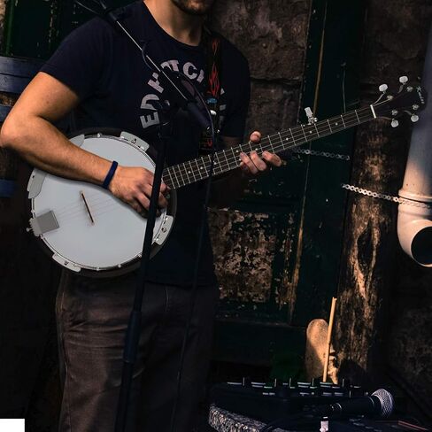 Kmise Banjolele Banjo Ukulele Concert Size 23 Inch with Bag Tuner Strap Strings Pickup Picks Ruler Wrench Bridge in Kuwait