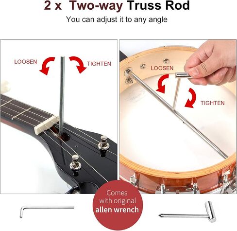 Kmise Banjolele Banjo Ukulele Concert Size 23 Inch with Bag Tuner Strap Strings Pickup Picks Ruler Wrench Bridge in Kuwait