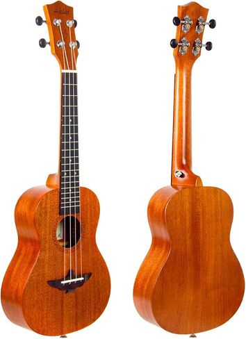 القيثارة، مجموعة AKLOT Concert Ukelele الصلبة الماهوجني مقاس 23 بوصة للمبتدئين المحترفين والبالغين مع دورات مجانية عبر الإنترنت وإكسسوارات Uke، AKC23 in Kuwait