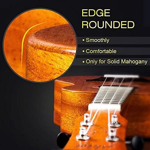 القيثارة، مجموعة AKLOT Concert Ukelele الصلبة الماهوجني مقاس 23 بوصة للمبتدئين المحترفين والبالغين مع دورات مجانية عبر الإنترنت وإكسسوارات Uke، AKC23 in Kuwait