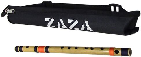 Zaza Percussion- فلوت بانسوري من الخيزران المصقول الاحترافي - (الفلوت الهندي) مع حقيبة حمل (G-Middle) in Saudi Arabia