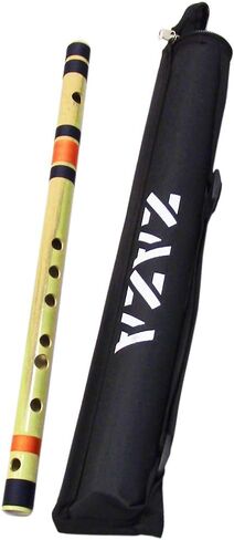 Zaza Percussion- فلوت بانسوري من الخيزران المصقول الاحترافي - (الفلوت الهندي) مع حقيبة حمل (G-Middle) in Saudi Arabia