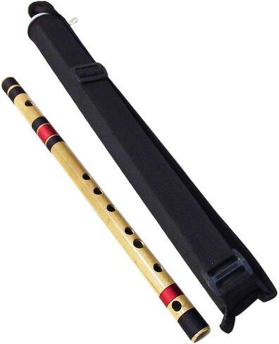 Zaza Percussion- فلوت بانسوري من الخيزران المصقول الاحترافي - (الفلوت الهندي) مع حقيبة حمل (G-Middle) in Saudi Arabia
