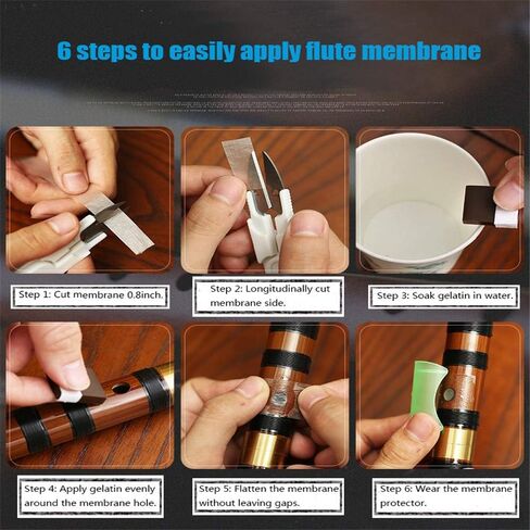 C Key Dizi Bitter Bamboo Flute for Beginners with Free Membrane & Glue & Protector Set Traditional Chinese Instrument（Key of C/Bitter Bamboo） in Saudi Arabia