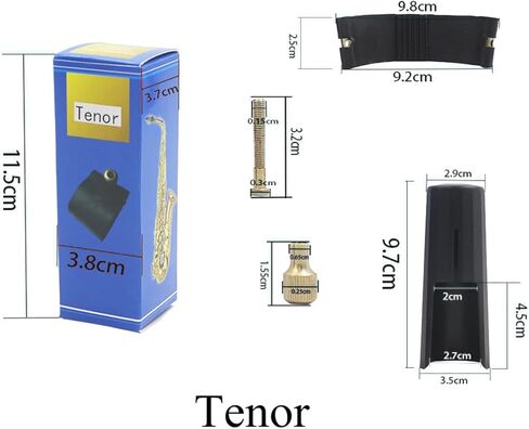 غطاء قطعة الفم من OriGlam Woodwinds Tenor Saxophone، قفل جلدي مع غطاء بلاستيكي لقطعة الفم للساكسفون (تينور) in Kuwait