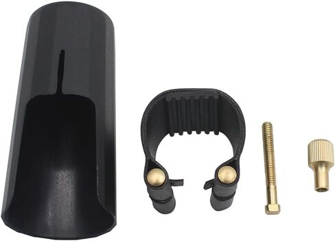 غطاء قطعة الفم من OriGlam Woodwinds Tenor Saxophone، قفل جلدي مع غطاء بلاستيكي لقطعة الفم للساكسفون (تينور) in Kuwait