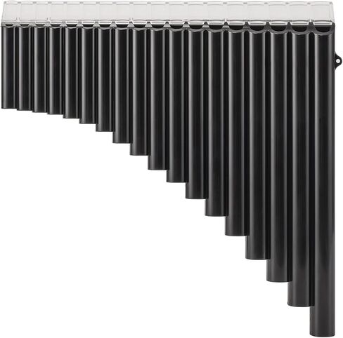 18 Pipes Pan Flute Eco-friendly Resin C tone Easy Learn Pan Flute, Black in Kuwait