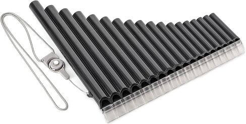 18 Pipes Pan Flute Eco-friendly Resin C tone Easy Learn Pan Flute, Black in Kuwait