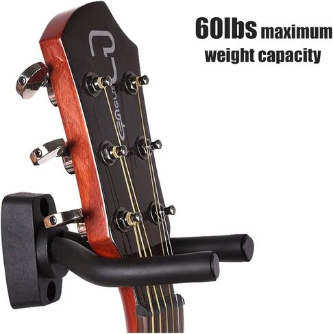 علاقات حائط على الجيتار، 4 حزم حوامل الجيتار، باس الصوتي الكهربائي الصوتي عرض القيثارة السنانير الجدارية لآلات الخيط ماندولين بانجوس، اكسسوارات الجيتار، سهلة التركيب in Kuwait