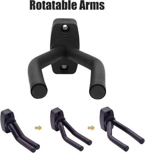 علاقات حائط على الجيتار، 4 حزم حوامل الجيتار، باس الصوتي الكهربائي الصوتي عرض القيثارة السنانير الجدارية لآلات الخيط ماندولين بانجوس، اكسسوارات الجيتار، سهلة التركيب in Kuwait