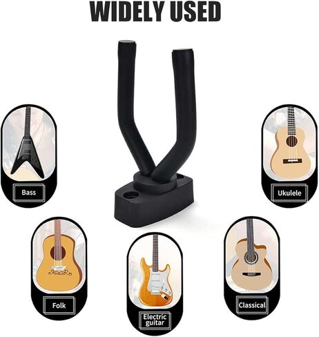 علاقات حائط على الجيتار، 4 حزم حوامل الجيتار، باس الصوتي الكهربائي الصوتي عرض القيثارة السنانير الجدارية لآلات الخيط ماندولين بانجوس، اكسسوارات الجيتار، سهلة التركيب in Kuwait